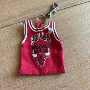 Vintage 90s Chicago Bulls Red Keychain
